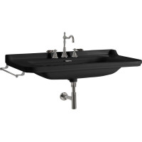 Kerasan WALDORF keramické umývadlo 120x55cm, čierna mat 4144K7