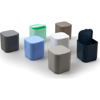 Gedy SEVENTY stolný odpadkový kôš výklopný, plast ABS, šedá 630808