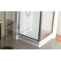 Kerasan RETRO keramická sprchová vanička, štvorec 100x100x20cm, biela 134001