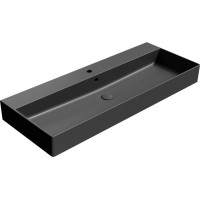 GSI KUBE X keramické umývadlo 120x47cm, čierna mat 9424126