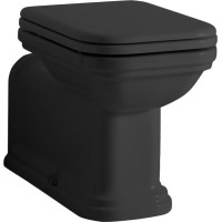Kerasan WALDORF WC misa stojaca, 37x65cm, spodný/zadný odpad, čierna mat 411631