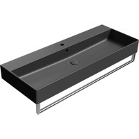 GSI KUBE X keramické umývadlo 120x47cm, čierna mat 9424126