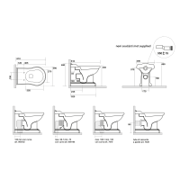 Kerasan RETRO WC misa stojaca, 39x61cm, spodný/zadný odpad, čierna mat 101631