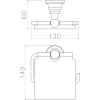 Sapho DIAMOND držiak toaletného papiera s krytom, bronz 1318-17