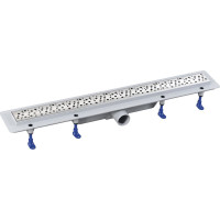 Aqualine MARMI podlahový žľab s nerezovým roštom, L-710, DN50 1702-70