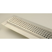 Gelco MANUS QUADRO nerezový podlahový žľab s roštom, L-1150, DN50 GMQ37