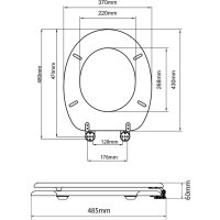 Aqualine AQUALINE WC sedátko, čerešňa 1705-12