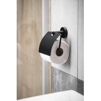 Aqualine SAMBA držiak toaletného papiera s krytom, čierna SB207