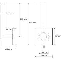 Sapho X-SQUARE držiak toaletného papiera rezervný, chróm XQ704