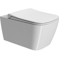 GSI NUBES WC sedátko, Soft Close, biela mat/chróm MS96C09