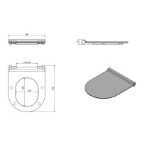 GSI PURA WC sedátko, SLIM, Soft Close, ghiaccio mat/chróm MS86CSN15