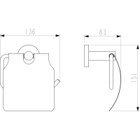 Sapho X-ROUND držiak toaletného papiera, s krytom, chróm XR732