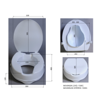 Ridder HANDICAP WC sedátko zvýšené 10cm, bez madiel, biela A0071001