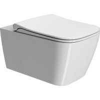 GSI NUBES WC sedátko, Soft Close, biela/chróm MS96C11