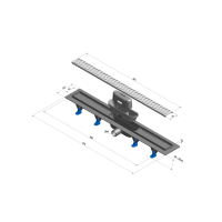 Polysan SCENE podlahový žľab s nerezovým roštom, L-920mm, DN40 71678