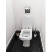 Kerasan WALDORF WC sedátko, Soft Close, biela/chróm 418801
