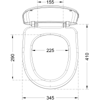 Aqualine RIGA WC sedátko, pánty ABS, horné uchytenie RG901