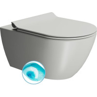 GSI PURA závesná WC misa, Swirlflush, 36x55cm, cenere dual-mat 881517