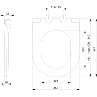 Sapho AVVA WC sedadlo, SLIM, Soft Close, čierna mat 100787-110