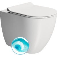 GSI PURA WC misa stojaca, Swirlflush, 36x55cm, spodný/zadný odpad, biela dual-mat 880309