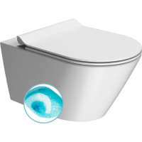 GSI KUBE X závesná WC misa, Swirlflush, 36x55cm, biela dual-mat 941509
