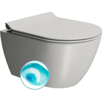 GSI PURA závesná WC misa, Swirlflush, 36x50cm, cenere dual-mat 881617