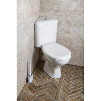 Aqualine CLIFTON rohové WC kombi, dvojtlačítko 3/6l, zadný/spodný odpad, biela FS1PK