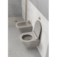 GSI PURA závesná WC misa, Swirlflush, 36x50cm, tortora dual-mat 881605