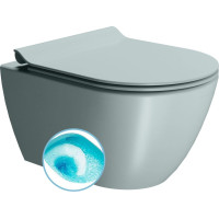 GSI PURA závesná WC misa, Swirlflush, 36x50cm, ghiaccio dual-mat 881615