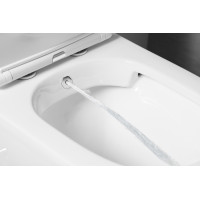 Sapho PACO CLEANWASH WC kombi, integrovaná batéria a bidet. spŕška, spodný/zadný odpad, biela PC1012RX