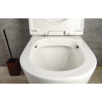 Sapho TURKU RIMLESS WC kombi zvýšený sedák, spodný/zadný odpad, biela PC104WR
