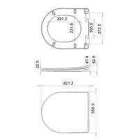 Aqualine VERMET WC sedátko, Soft Close, biela VRS008