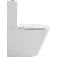 Sapho PACO WC kombi, Rimless, spodný/zadný odpad, biela PC1012WR