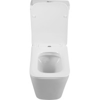 Sapho PORTO RIMLESS WC kombi, spodný/zadný odpad, biela PC102WR