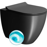 GSI PURA WC misa stojaca, Swirlflush, 36x55cm, spodný/zadný odpad, čierna dual-mat 880326