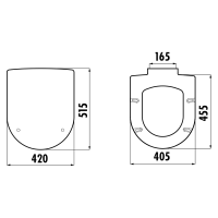 CREAVIT GRANDE WC sedátko, Soft Close, biela KC1403.01.0000E
