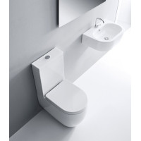 Kerasan FLO WC kombi misa 36x60cm, spodný/zadný odpad, biela 311701