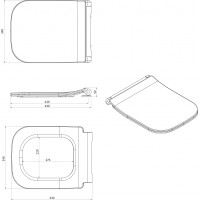 Isvea VEA WC sedátko, SLIM, odnímateľné, Soft Close, biela 40Z80200I-S