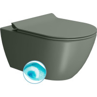 GSI PURA závesná WC misa, Swirlflush, 36x55cm, agáve dual-mat 881504