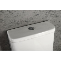 Sapho TURKU RIMLESS WC kombi zvýšený sedák, spodný/zadný odpad, biela PC104WR