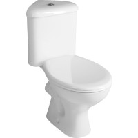 Aqualine CLIFTON rohové WC kombi, dvojtlačítko 3/6l, zadný/spodný odpad, biela FS1PK