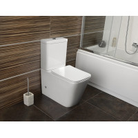 Sapho PORTO RIMLESS WC kombi, spodný/zadný odpad, biela PC102WR