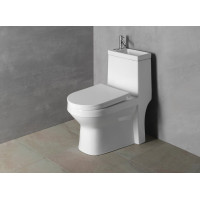 Aqualine HYGIE WC kombi s umývadlom, zadný/spodný odpad, biela PB104W