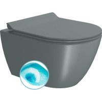 GSI PURA závesná WC misa, Swirlflush, 36x50cm, agáve dual-mat 881604