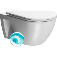 GSI PURA ECO závesná WC misa, Swirlflush, 36x55cm, biela dual-mat 880709