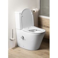 Sapho PACO CLEANWASH WC kombi, integrovaná batéria a bidet. spŕška, spodný/zadný odpad, biela PC1012RX