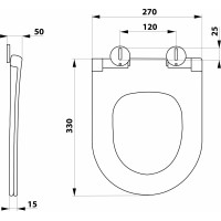 Aqualine PETIT WC sedátko, biela PT005