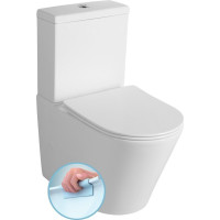 Sapho PACO WC kombi, Rimless, spodný/zadný odpad, biela PC1012WR