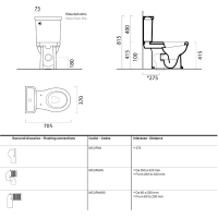 GSI CLASSIC WC misa kombi spodný/zadný odpad, biela ExtraGlaze 871711