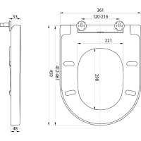 Aqualine DONA WC sedátko, Soft Close, biela FD121
